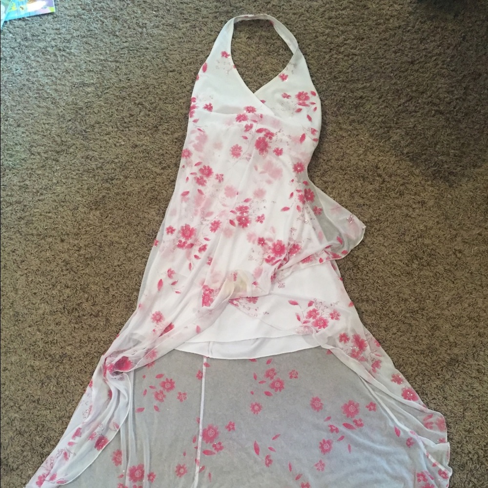 halter high low dress